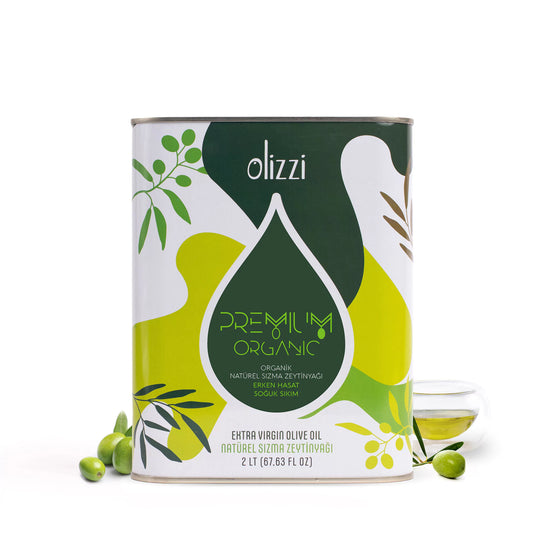 Olizzi Premium Organik Zeytinyağı Ödüllü Natürel Sızma Soğuk Sıkım Zeytinyağı 2 LT