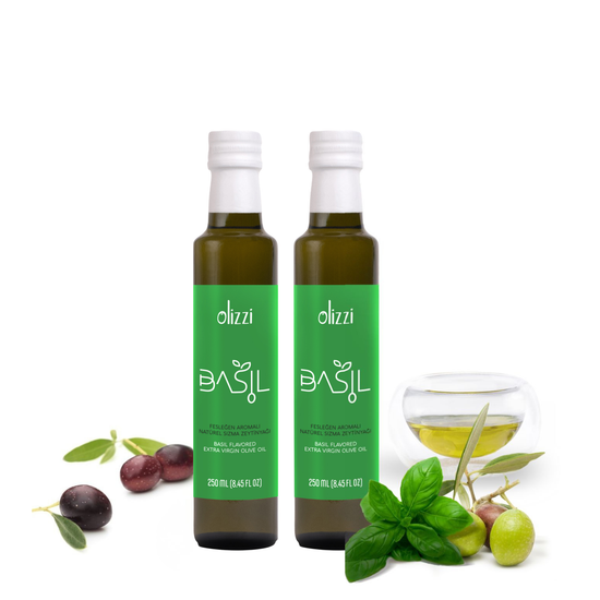 Olizzi Fesleğen Aromalı Natürel Sızma Zeytinyağı 250 ML X 2 Adet