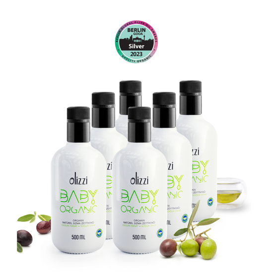 Olizzi Baby Organik Natürel Sızma Soğuk Sıkım Zeytinyağı 500 ML X 6 Adet