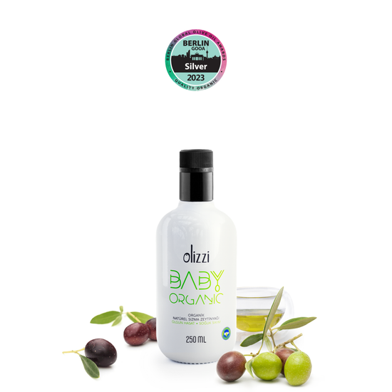 Olizzi Baby Organik Alaca Hasat Natürel Sızma Zeytinyağı Soğuk Sıkım 250 ML