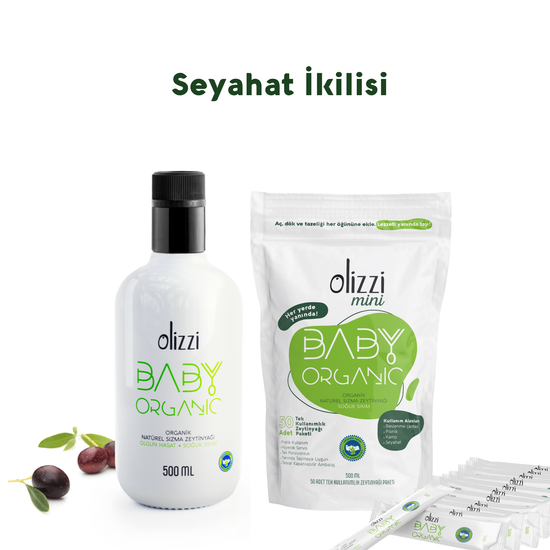 Olizzi Baby Organik ve Baby Organik Mini Tek Kullanımlık Natürel Sızma Zeytinyağı Soğuk Sıkım 500 ML