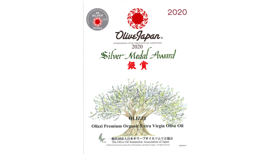 Olive Japan 2020 - Olizzi Premium Organik Zeytinyağı - Gümüş Madalya