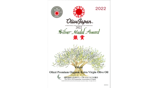 Olive Japan 2022 - Olizzi Premium Organik Zeytinyağı - Gümüş Madalya