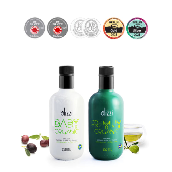 Olizzi Premium Organik ve Baby Organik Natürel Sızma Soğuk Sıkım Bebek İçin Zeytinyağı 250 ML
